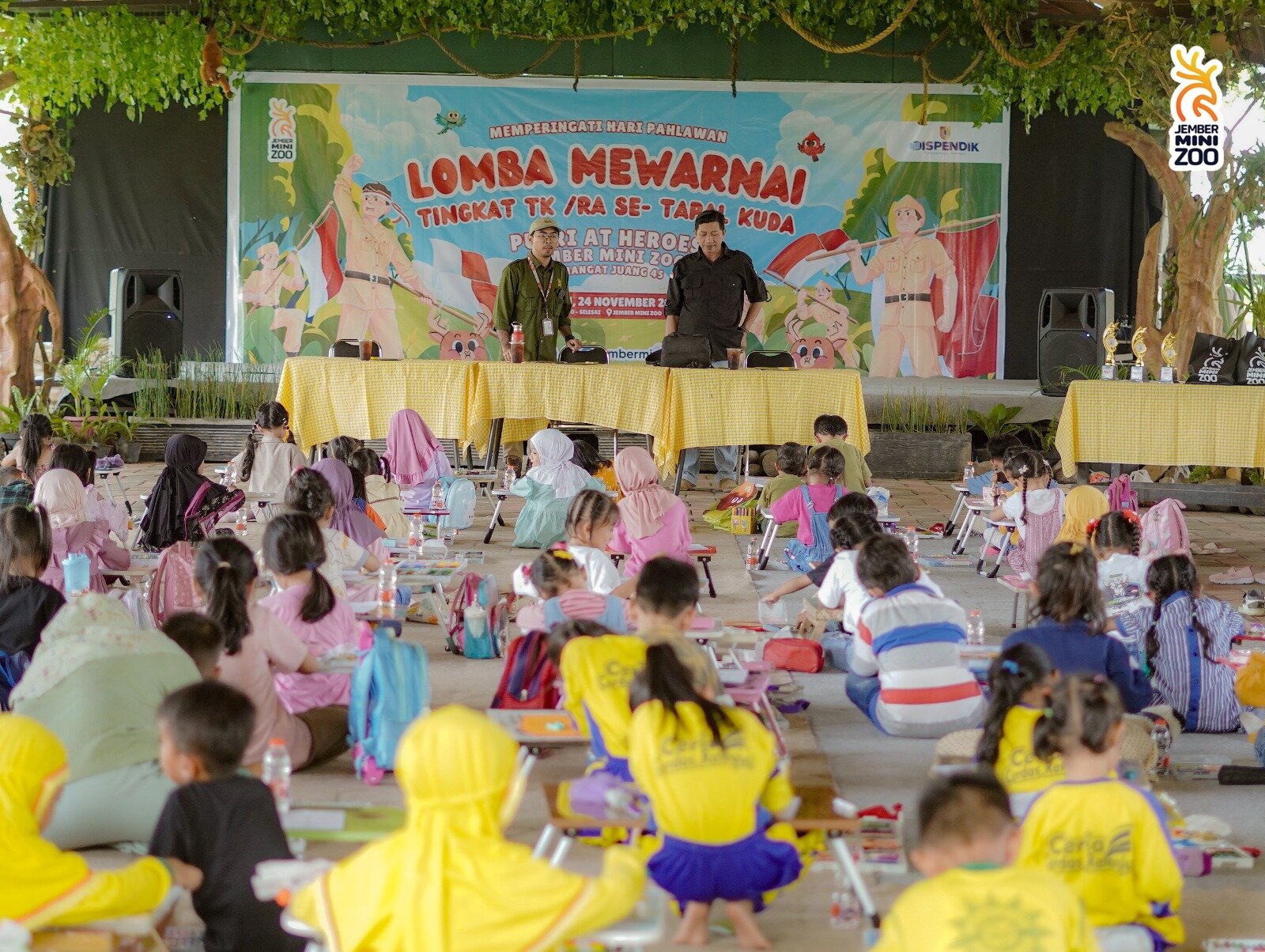 Lomba Mewarnai Tingkat TK se-Kabupaten Jember: Rayakan Hari Pahlawan Bersama Jember Mini Zoo